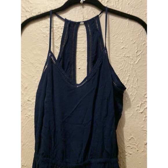 Olive‎ & Oak Navy Blue V Neck Sleeveless Maxi Dress Long Womens Size Small - Picture 3 of 6